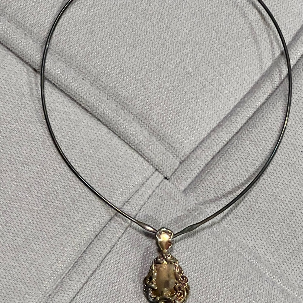 Sterling spoon earrings and choker set